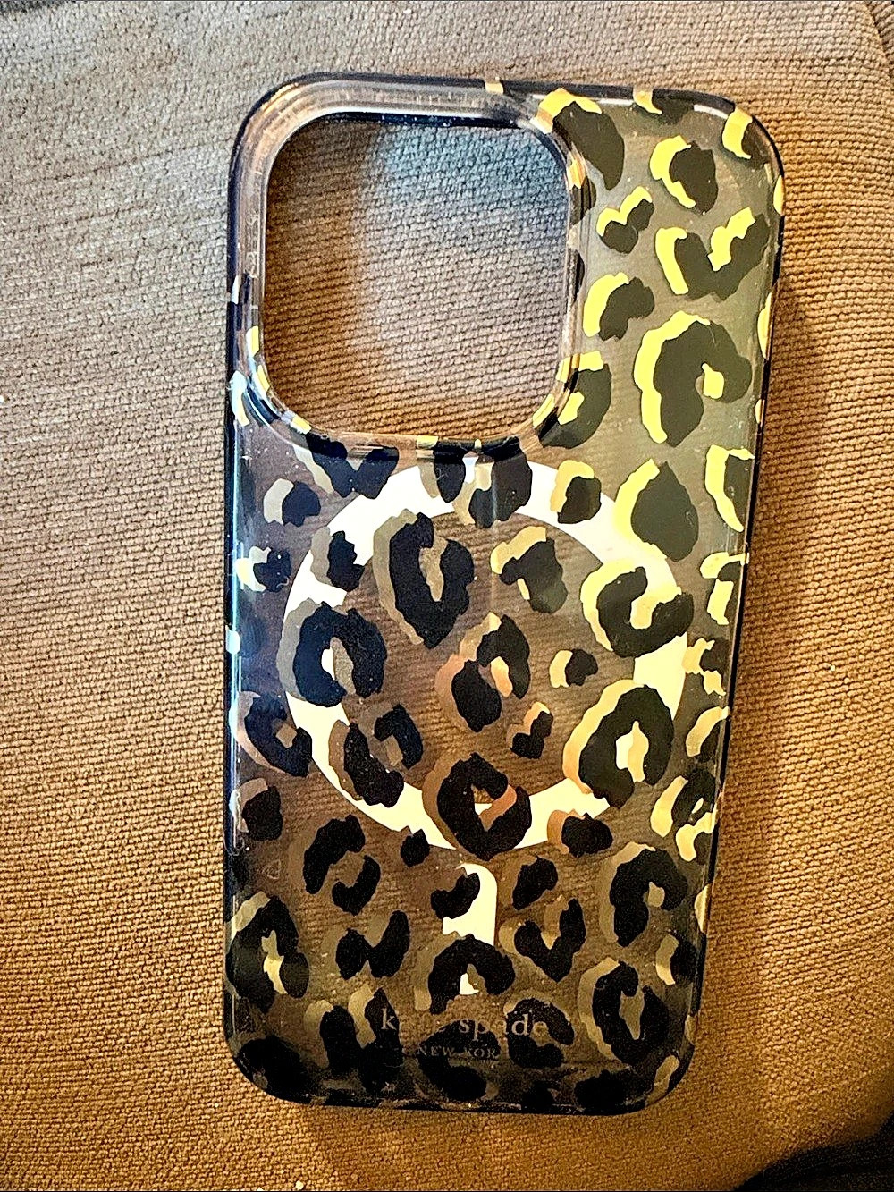 kate spade new york City Leopard MagSafe Protective Case gold & Black